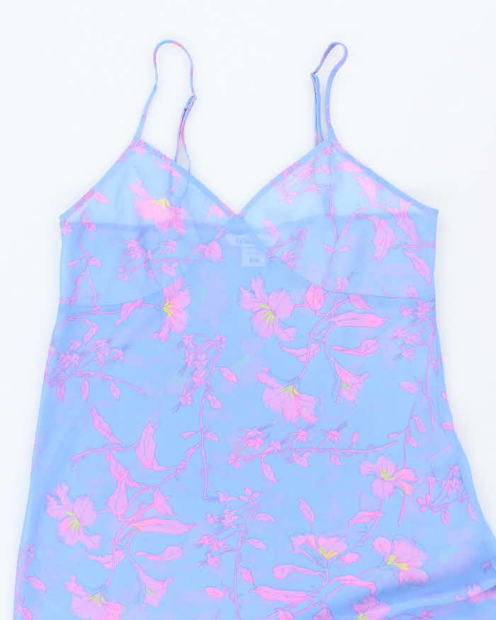Vintage Y2k 00s La Vie En Rose Mesh Slip Dress - M