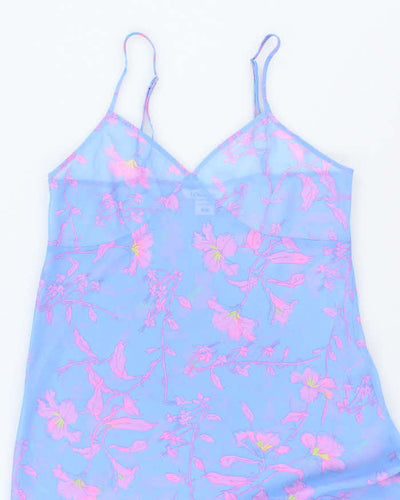 Vintage Y2k 00s La Vie En Rose Mesh Slip Dress - M