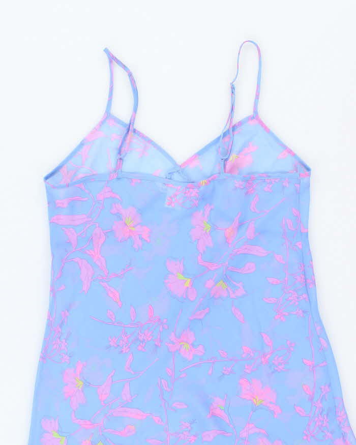 Vintage Y2k 00s La Vie En Rose Mesh Slip Dress - M
