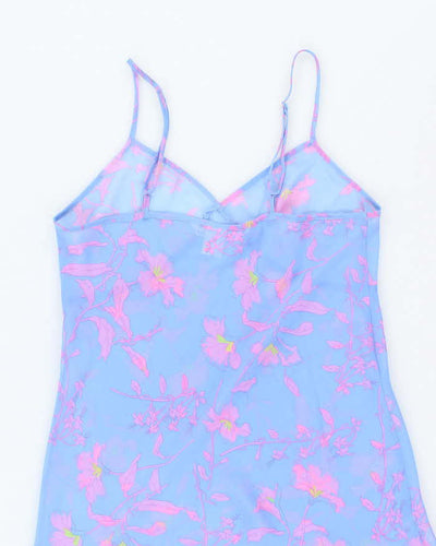 Vintage Y2k 00s La Vie En Rose Mesh Slip Dress - M