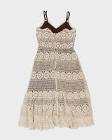 Vintage Y2k 00s Aaron Crochet Dress - M