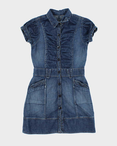 Vintage Y2k 00s Streetwear Society Denim Dress - S