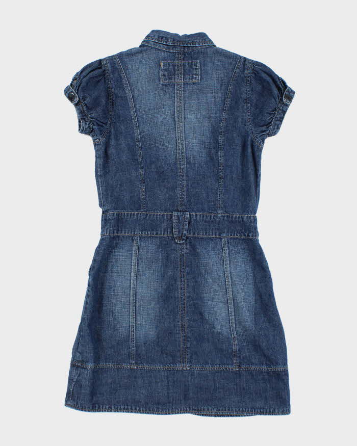 Vintage Y2k 00s Streetwear Society Denim Dress - S