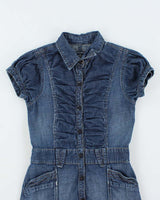 Vintage Y2k 00s Streetwear Society Denim Dress - S