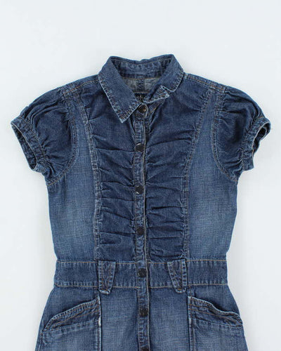 Vintage Y2k 00s Streetwear Society Denim Dress - S