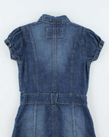 Vintage Y2k 00s Streetwear Society Denim Dress - S
