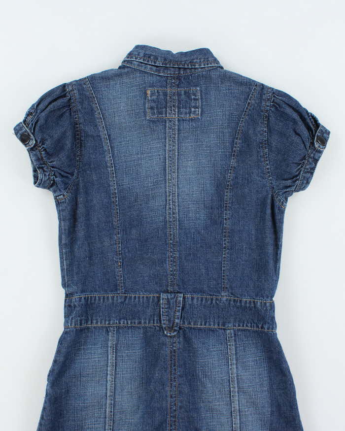 Vintage Y2k 00s Streetwear Society Denim Dress - S