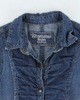 Vintage Y2k 00s Streetwear Society Denim Dress - S
