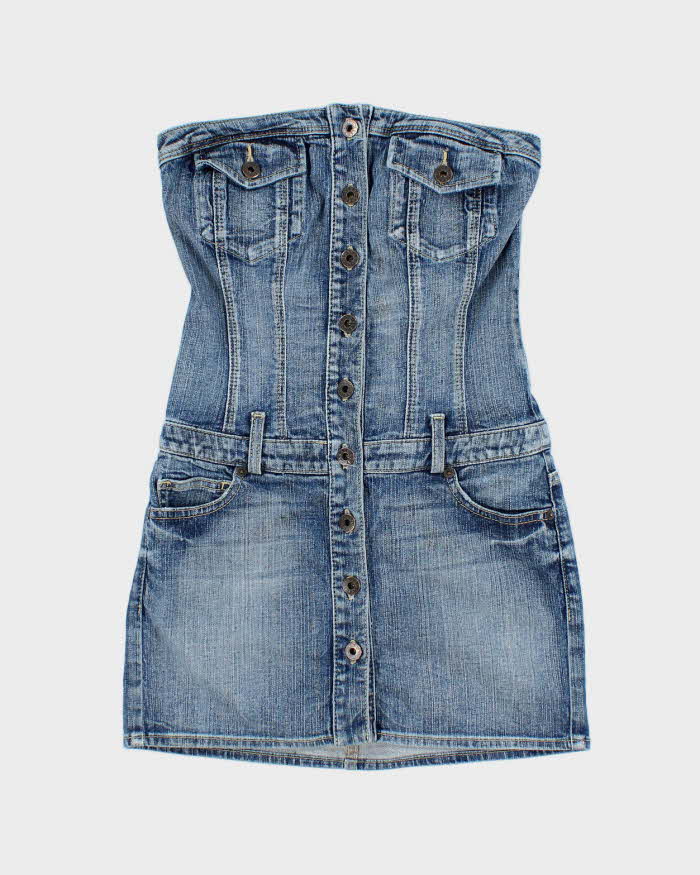 Vintage Y2k 00s Guess Denim Dress - XS