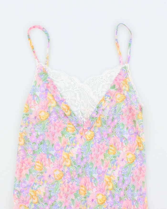Vintage Erica Taylor Sheer Floral Slip Dress - XS