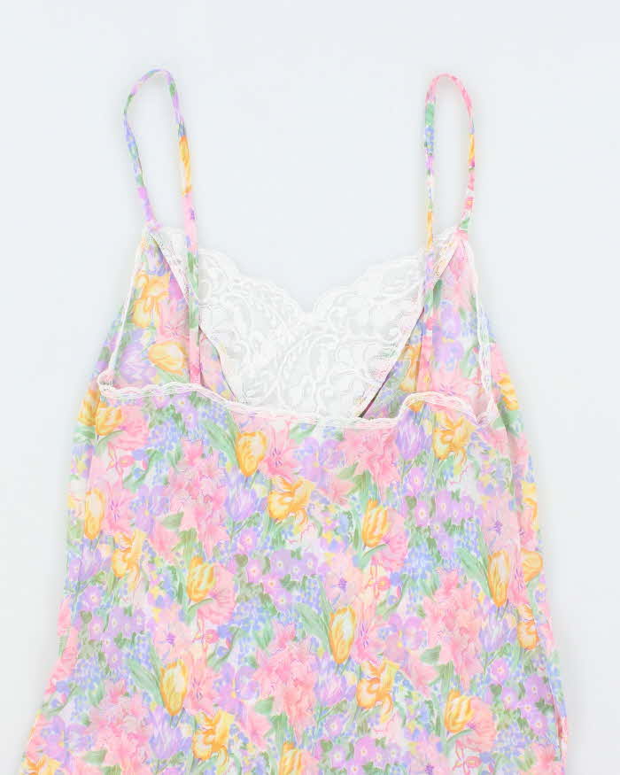 Vintage Erica Taylor Sheer Floral Slip Dress - XS