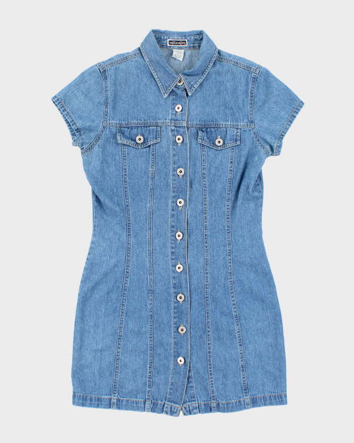Vintage Y2k 00s Xhilaration Button-Up Denim Dress - M
