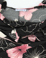 Y2K Blu Heaven Black and Pink Hawaiian Dress - S