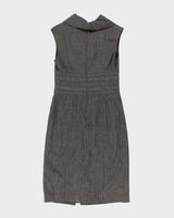 Y2K Le Chateau Lined Grey Cowl Neck Dress - S