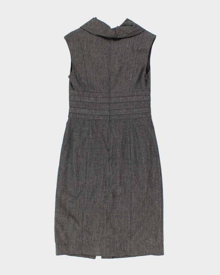 Y2K Le Chateau Lined Grey Cowl Neck Dress - S