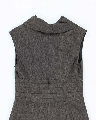 Y2K Le Chateau Lined Grey Cowl Neck Dress - S