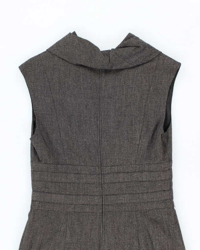 Y2K Le Chateau Lined Grey Cowl Neck Dress - S