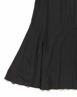 Burberry Black with Tartan Piping Long Sleeved Dress - S