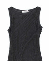 Vintage 1990s Black Crochet Dress - XS