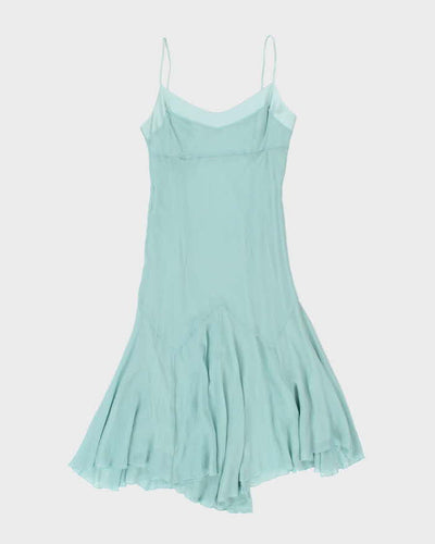 Vintage 00s Darling Blue Silk Dress - S