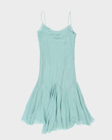 Vintage 00s Darling Blue Silk Dress - S