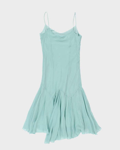 Vintage 00s Darling Blue Silk Dress - S