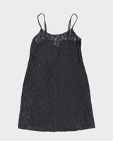 Vintage 90s 00s Gloria Vanderbilt Lace Mesh Dress - S