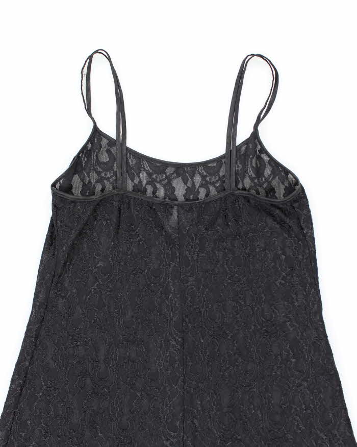 Vintage 90s 00s Gloria Vanderbilt Lace Mesh Dress - S