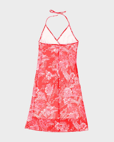 Vintage Y2k 00s Suzy Floral Halter Neck Dress - M