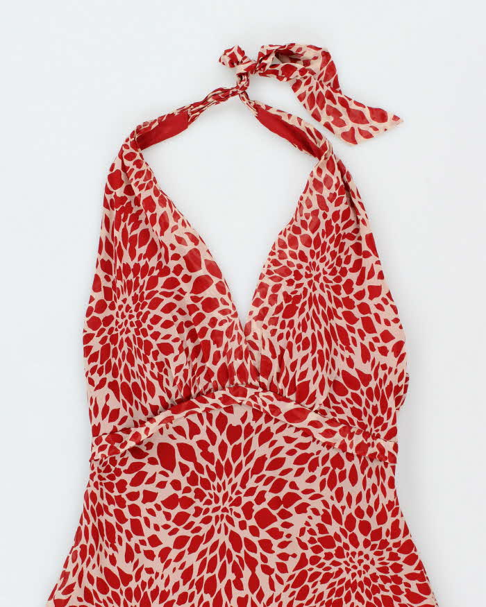 Vintage Y2k 00s BCBG Max Azria Silk Halter Neck Dress - S