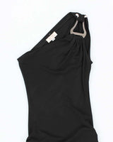 Vintage Y2k 00s X:S One Shoulder Ruched Dress - S