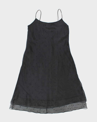 Vintage 90s Ralph Lauren Embroidered Silk Dress - M