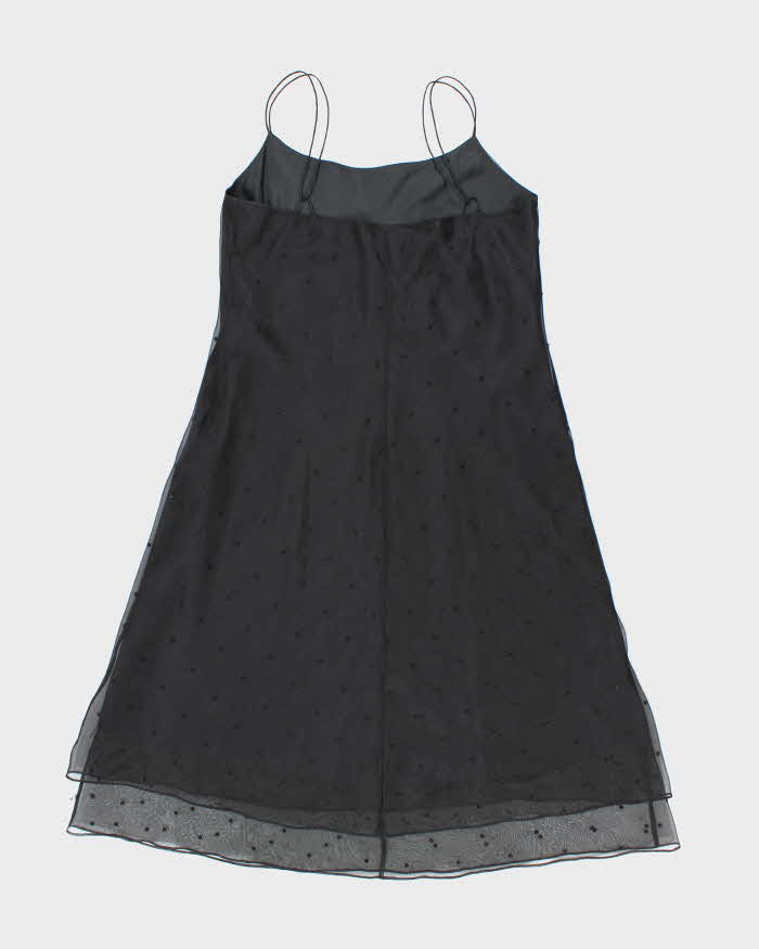 Vintage 90s Ralph Lauren Embroidered Silk Dress - M