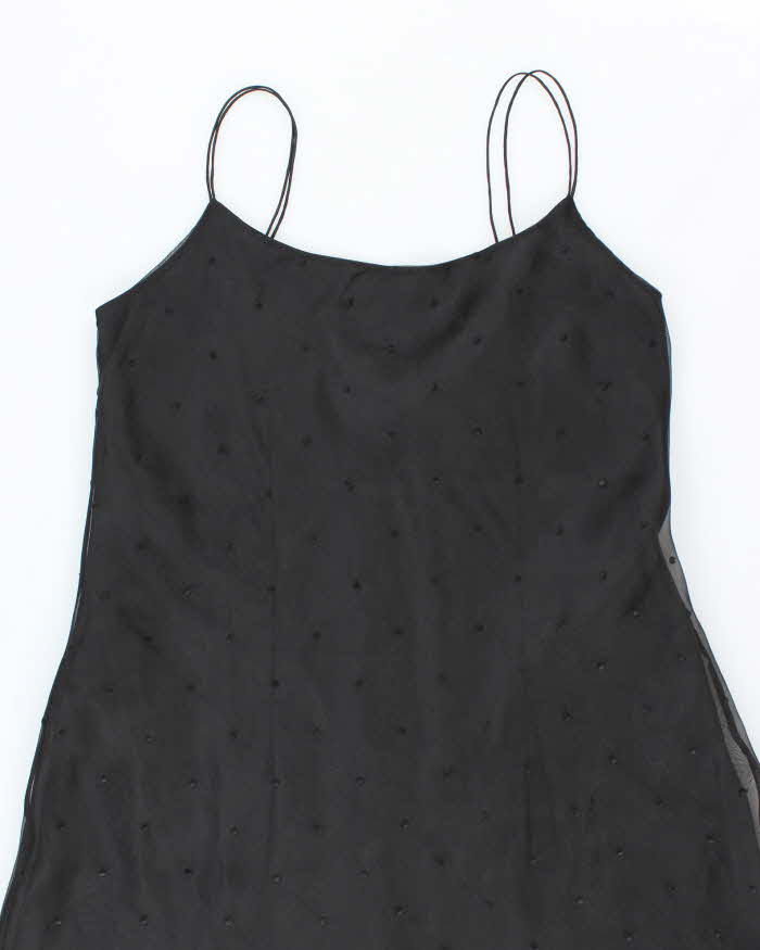 Vintage 90s Ralph Lauren Embroidered Silk Dress - M