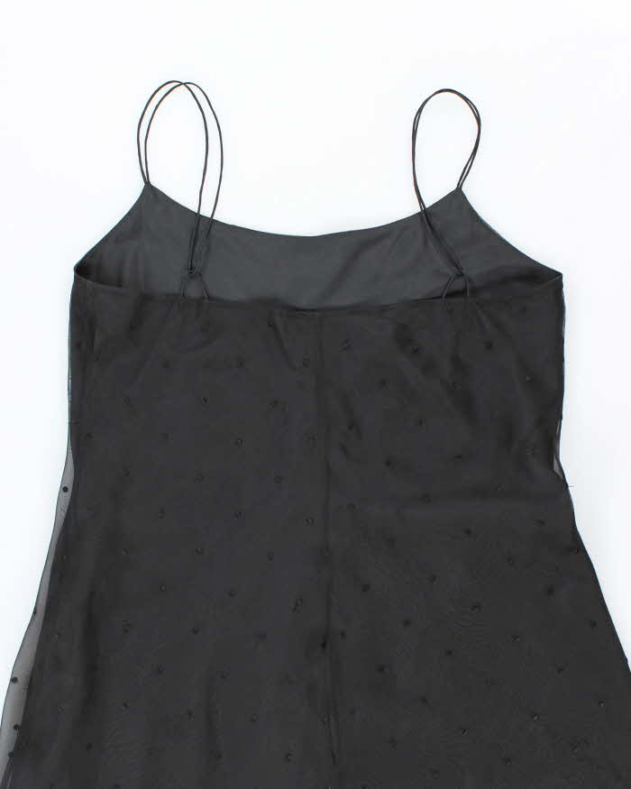 Vintage 90s Ralph Lauren Embroidered Silk Dress - M
