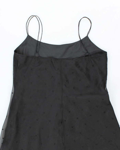 Vintage 90s Ralph Lauren Embroidered Silk Dress - M