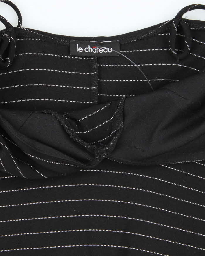 Vintage Y2k 00s Le Chateau Stripe Dress - XS