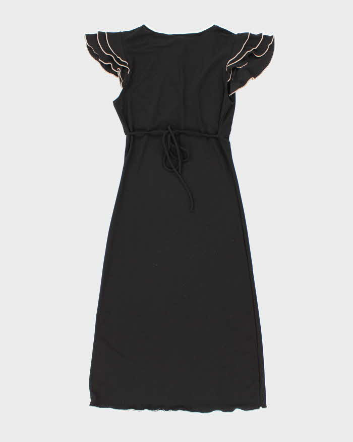 Vintage 90s Jump Ruffle Sleeve Dress - S