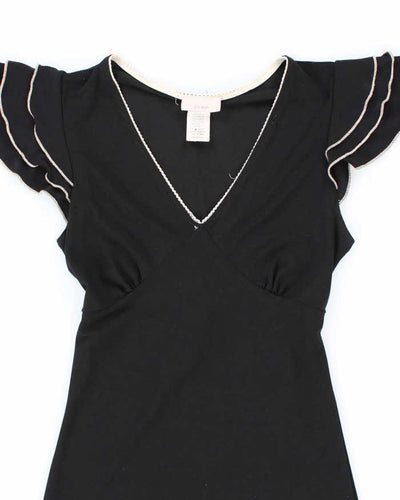 Vintage 90s Jump Ruffle Sleeve Dress - S