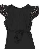 Vintage 90s Jump Ruffle Sleeve Dress - S