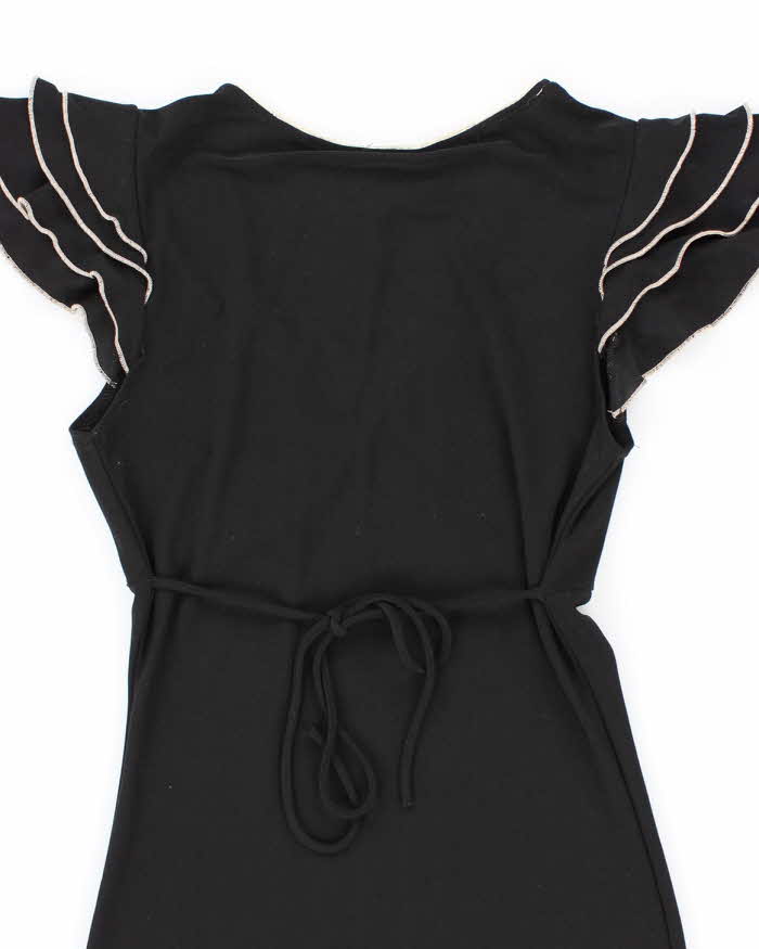 Vintage 90s Jump Ruffle Sleeve Dress - S