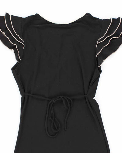 Vintage 90s Jump Ruffle Sleeve Dress - S