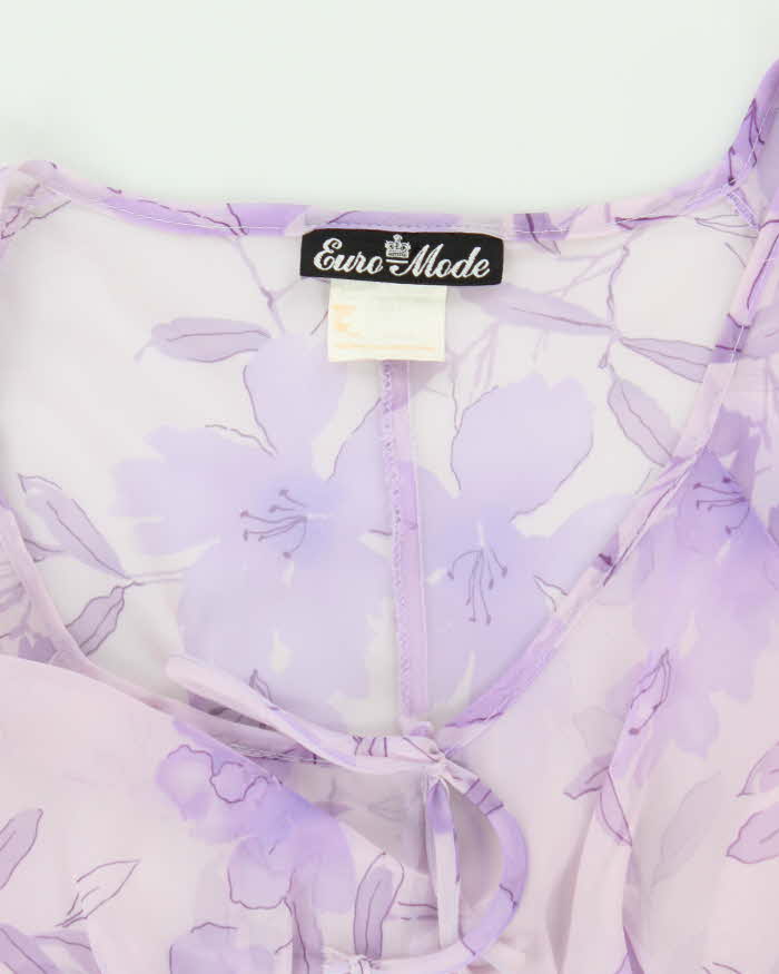 Vintage 90s Euro Mode Mesh Dress - M