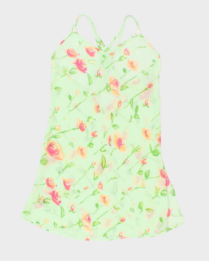 Vintage Y2k 00s La Vie En Rose Mesh Slip Dress - S
