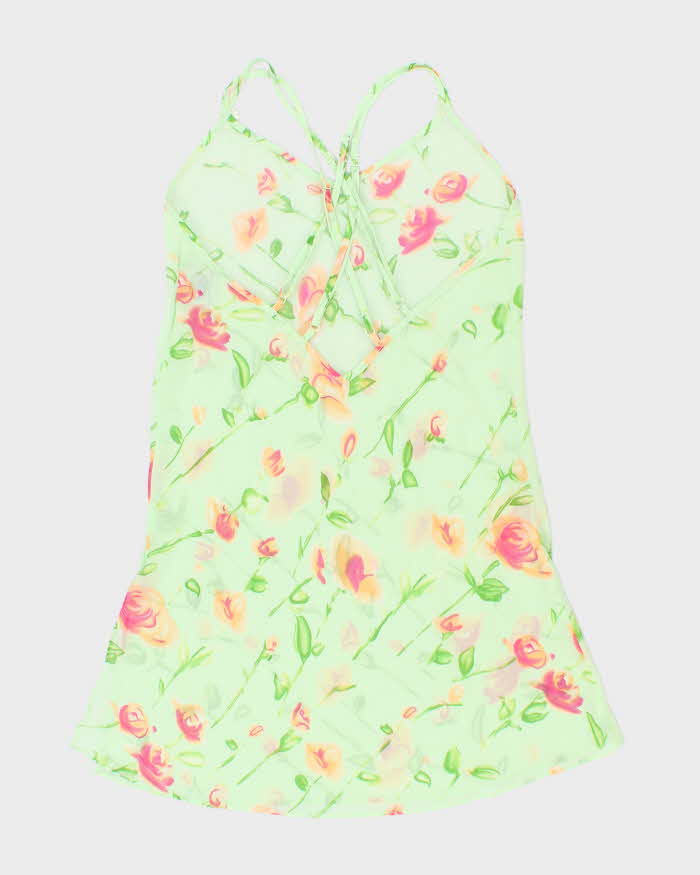 Vintage Y2k 00s La Vie En Rose Mesh Slip Dress - S