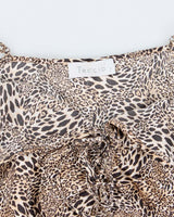 Vintage Y2k 00s Teccia Silk Leopard Print Dress - S