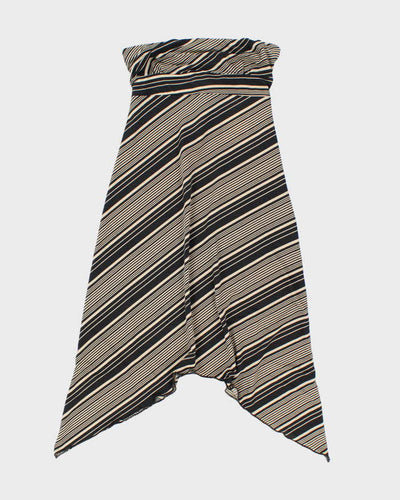 Vintage Y2k 00s Kona Stripe Asymmetric Hem Dress - XS