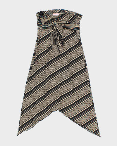 Vintage Y2k 00s Kona Stripe Asymmetric Hem Dress - XS