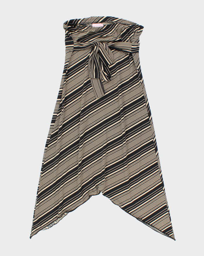 Vintage Y2k 00s Kona Stripe Asymmetric Hem Dress - XS