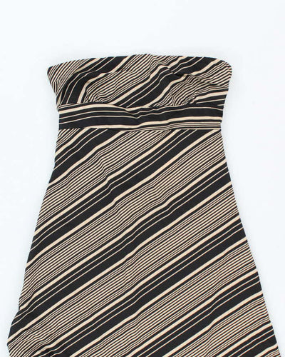 Vintage Y2k 00s Kona Stripe Asymmetric Hem Dress - XS